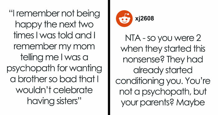 Lonely 16YO Wants A Brother As He Has 5 Sisters, Parents Who Enforced Gender Roles Shame Him For It