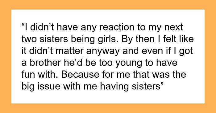 Lonely 16YO Wants A Brother As He Has 5 Sisters, Parents Who Enforced Gender Roles Shame Him For It