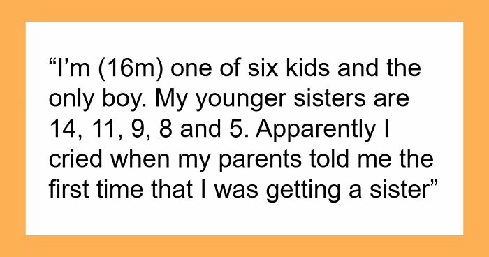 Lonely 16YO Wants A Brother As He Has 5 Sisters, Parents Who Enforced Gender Roles Shame Him For It