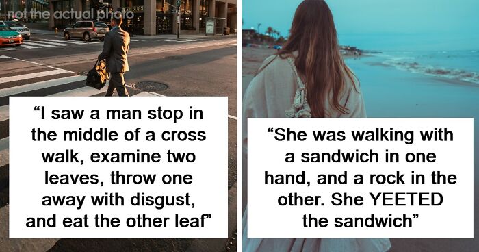 62 Times People Watched A Total Stranger Do Something So Absurd, They Questioned Their Own Sanity