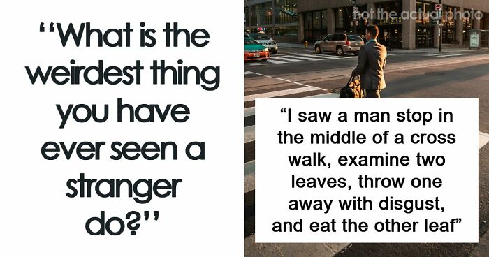 62 Times People Watched A Total Stranger Do Something So Absurd, They Questioned Their Own Sanity