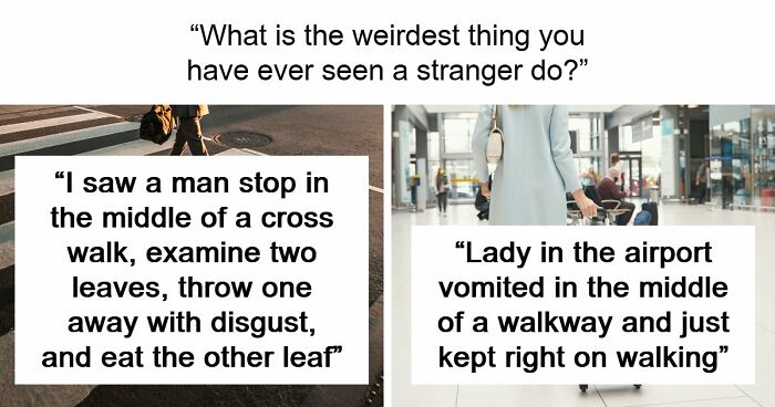 62 Times People Watched A Total Stranger Do Something So Absurd, They Questioned Their Own Sanity