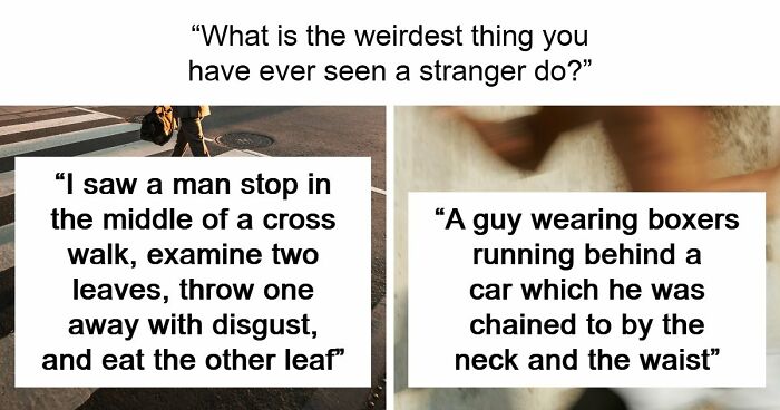 62 Times People Watched A Total Stranger Do Something So Absurd, They Questioned Their Own Sanity