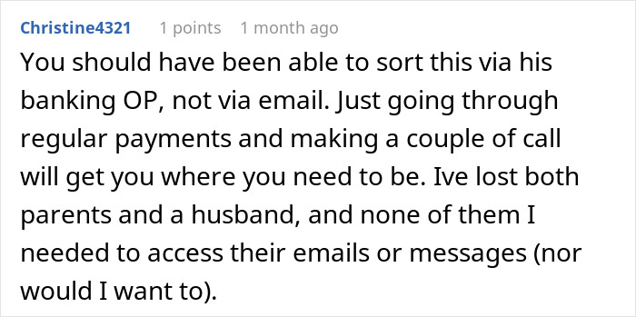 Comment on handling digital afterlife access via banking not email