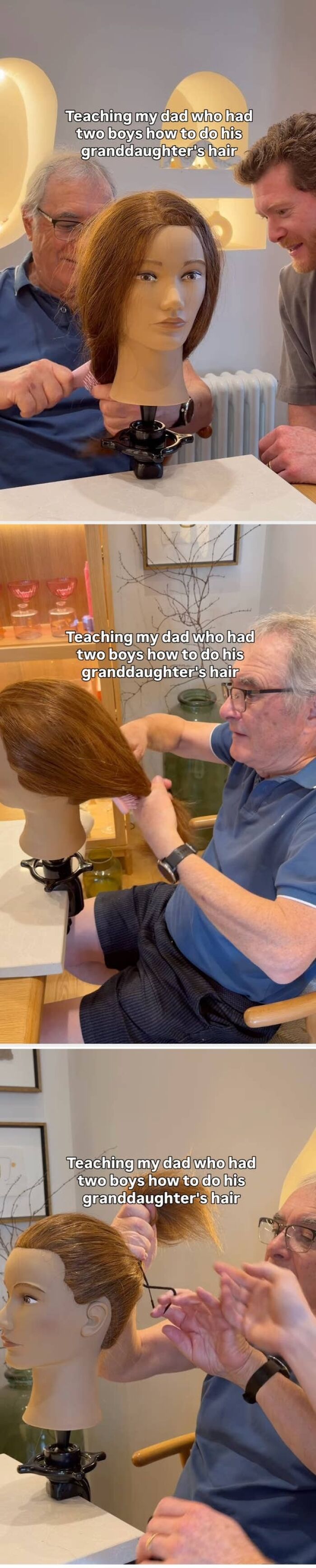 He's Mastered The Ponytail 🥹 Next Stop The Fishtail Plait? 👀❤️