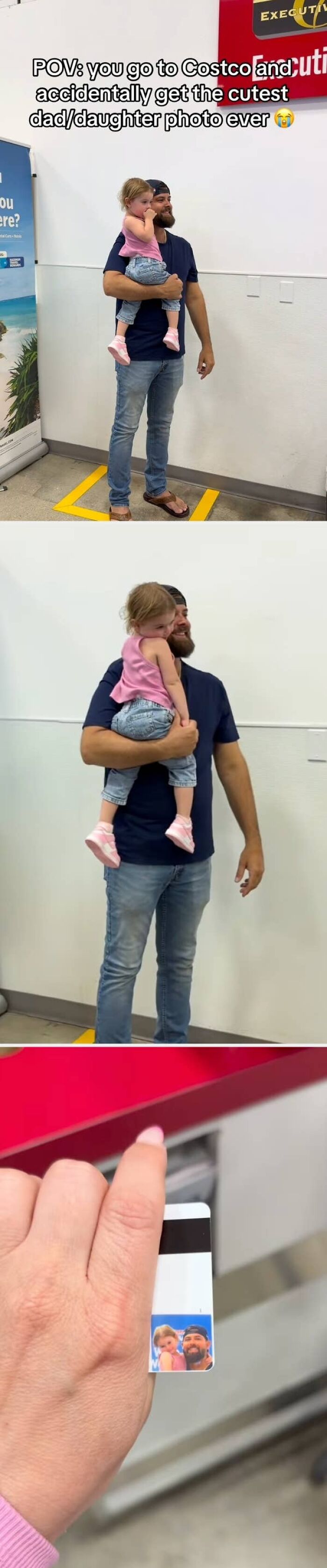 Just A Dad And His Girl Getting Their Costco Card Pic 😭
