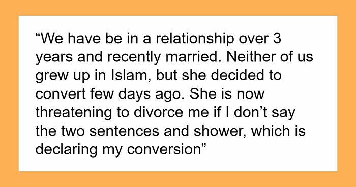 Wife Becomes Muslim Overnight, Husband Calls Her Therapist As She Demands He Do The Same Or Lose Her