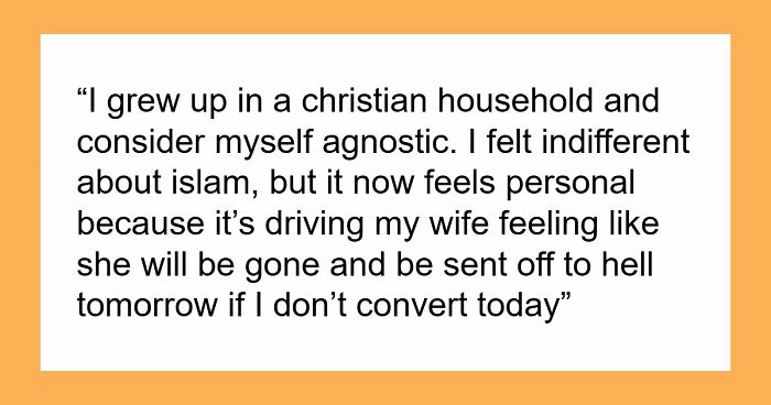Wife Becomes Muslim Overnight, Husband Calls Her Therapist As She Demands He Do The Same Or Lose Her