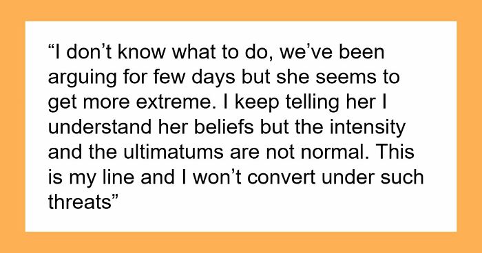Wife Becomes Muslim Overnight, Husband Calls Her Therapist As She Demands He Do The Same Or Lose Her