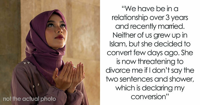 Wife Becomes Muslim Overnight, Husband Calls Her Therapist As She Demands He Do The Same Or Lose Her