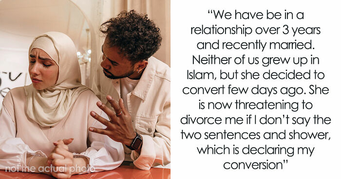 Wife Becomes Muslim Overnight, Husband Calls Her Therapist As She Demands He Do The Same Or Lose Her