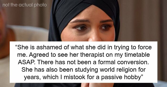 Wife Becomes Muslim Overnight, Husband Calls Her Therapist As She Demands He Do The Same Or Lose Her