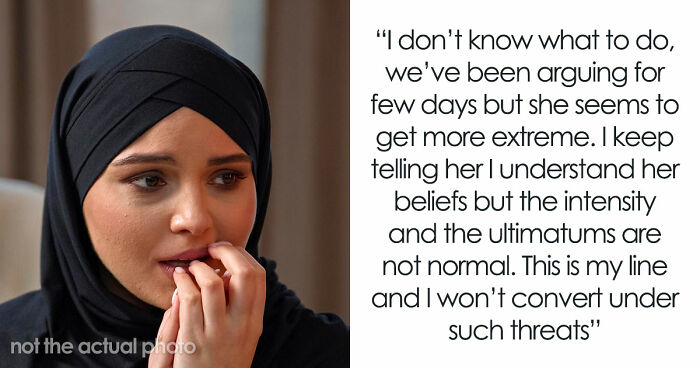 Wife Becomes Muslim Overnight, Husband Calls Her Therapist As She Demands He Do The Same Or Lose Her