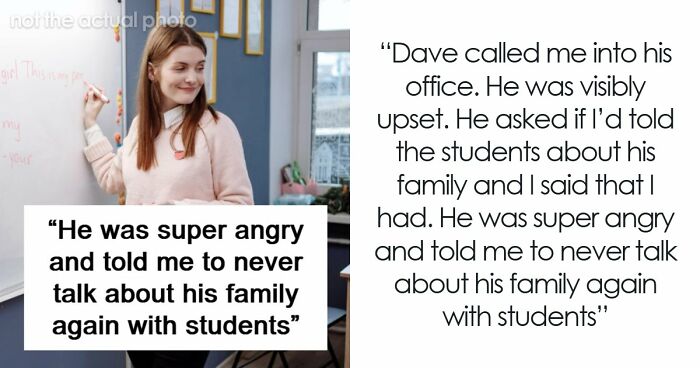 English Teacher Tells Students Her Coworker Has A Wife And Child, Learns Why He Kept It A Secret
