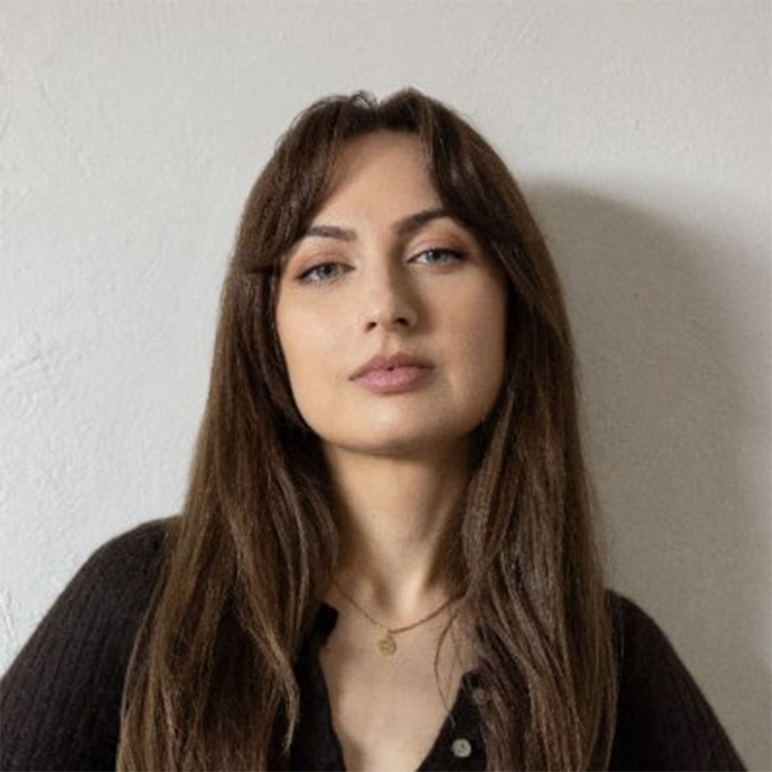 Portrait of a woman involved in extreme human experiment in top 1% wealth bracket