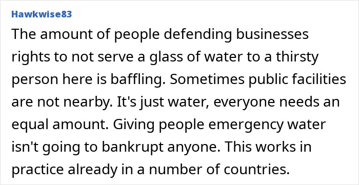 User Hawkwise83 discusses rights and emergency tap water access User Hawkwise83 discusses rights and emergency tap water access