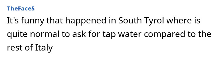 Chat comment on tap water ask customs in South Tyrol Italy Chat comment on tap water ask customs in South Tyrol Italy
