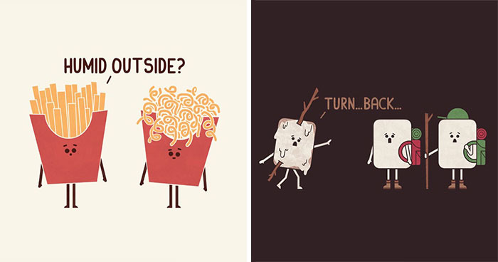 Artist Made 59 New Comics That Somehow Make Bananas, Crabs, And Planets Relatable