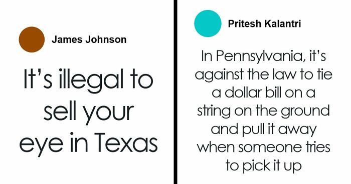 “Illegal To Sell Your Eyes”: 55 Laws From All Around The World That Might Sound Fake But Are Actually True