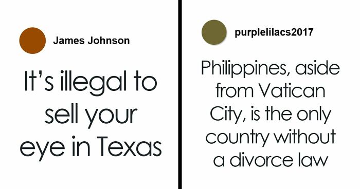 “Illegal To Sell Your Eyes”: 55 Laws From All Around The World That Might Sound Fake But Are Actually True