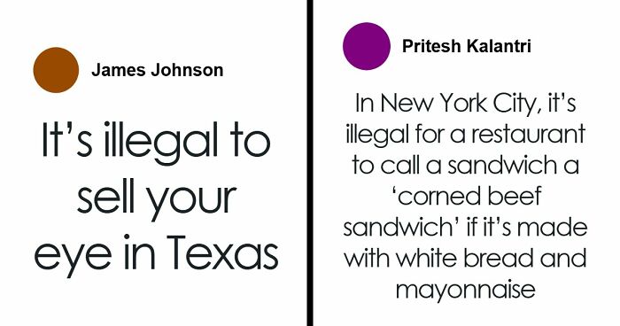“Illegal To Sell Your Eyes”: 55 Laws From All Around The World That Might Sound Fake But Are Actually True