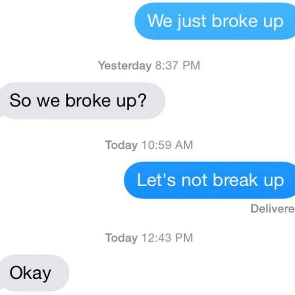 Text conversation about breakup and plea not to break up
