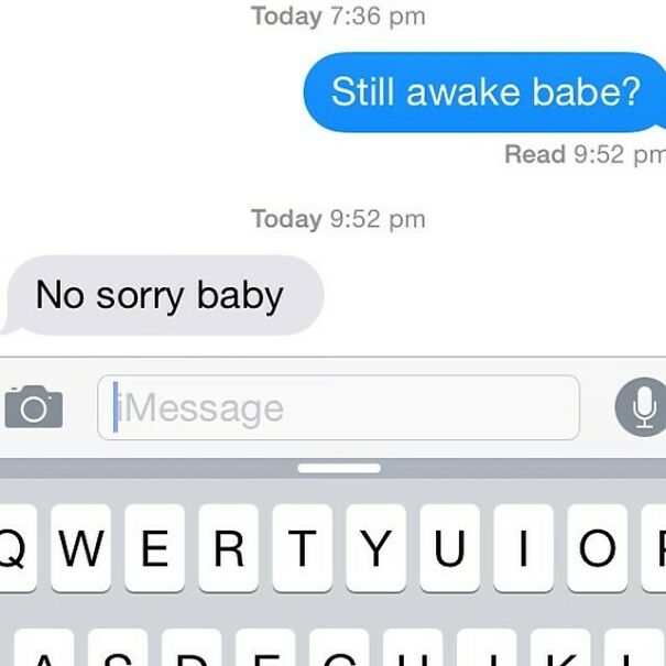 Text message exchange about being awake late in painful relationship texts