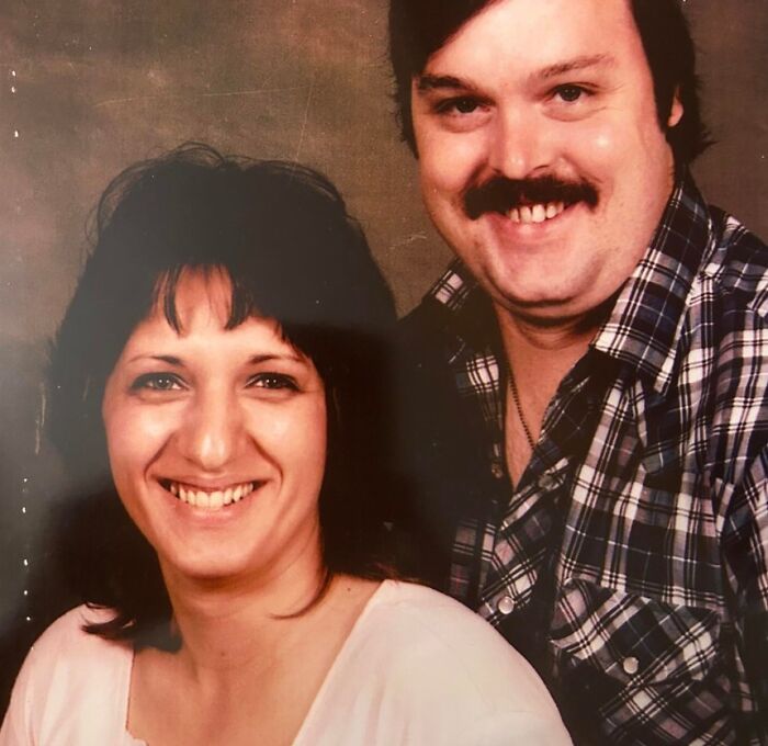 Smiling couple in vintage photo for real horror stories