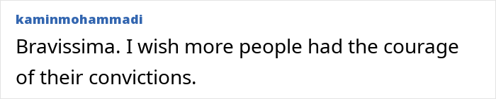 Comment praising courage of convictions related to Gwyneth Paltrow controversy Comment praising courage of convictions related to Gwyneth Paltrow controversy