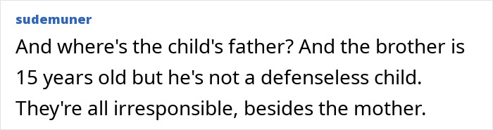 sudemuner's comment: A biker finds a baby crawling out at night. Mom's motives stun.
