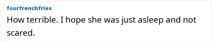 Comment hoping 4-year-old girl was asleep and not scared in disappearance case