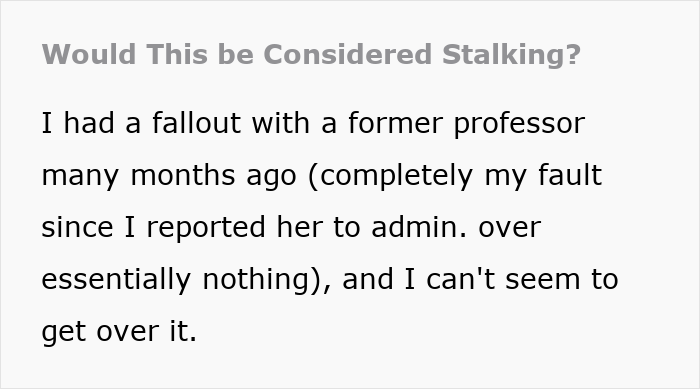 37YO's Obsession With Professor Takes A Creepy Turn As She Reports Her For Her "Curt" Email