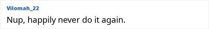 A social media user comments Nupt, happily never do it again, in response to a bedroom confession.