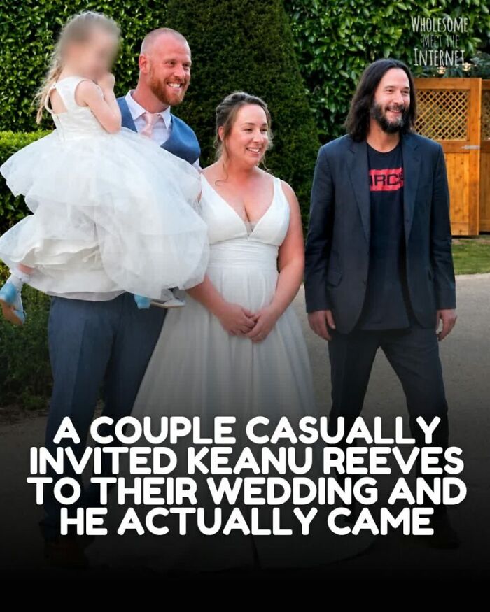 Couple invites Keanu Reeves to wedding and he attends unexpectedly