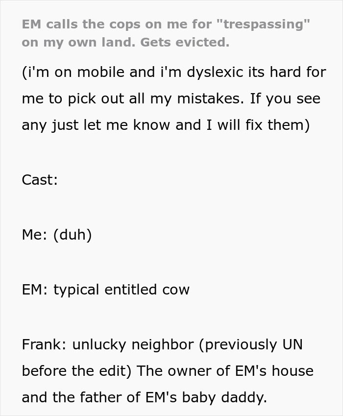 Screenshot detailing the cast, including an entitled mom, in the grandpa's savage reality check story. Screenshot detailing the cast, including an entitled mom, in the grandpa's savage reality check story.