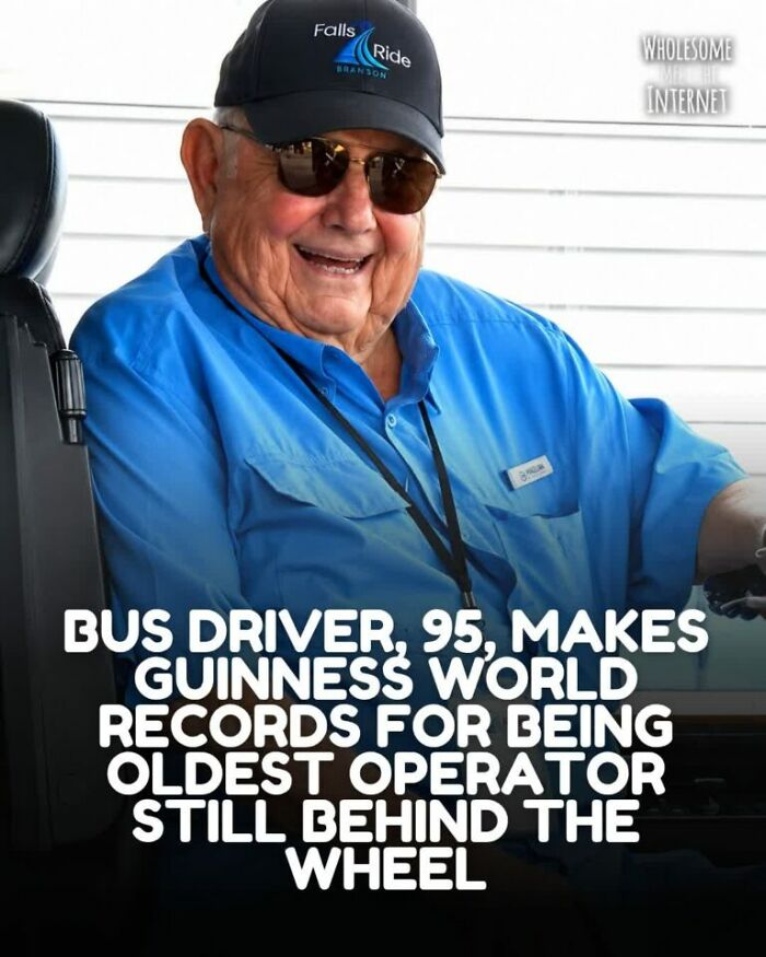 95-year-old bus driver sets Guinness World Record as oldest operator behind the wheel