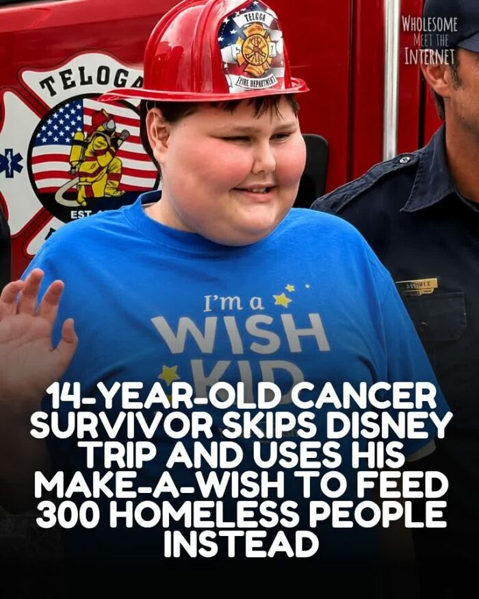 14-year-old cancer survivor uses Make-A-Wish to feed 300 homeless instead of Disney trip