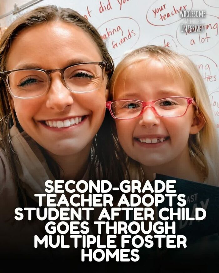 Second-grade teacher adopts student after multiple foster homes
