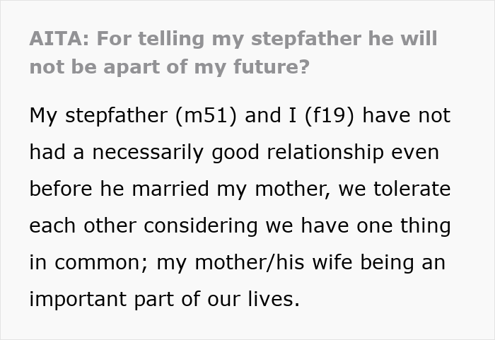 Screenshot of Reddit post about a 19-year-old stepdaughter's strained relationship due to ridiculous house rules. Screenshot of Reddit post about a 19-year-old stepdaughter's strained relationship due to ridiculous house rules.