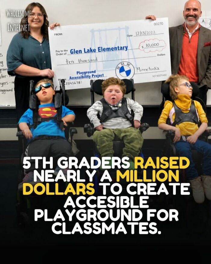 Wholesome meets the internet 5th graders raised nearly a million dollars for accessible playground