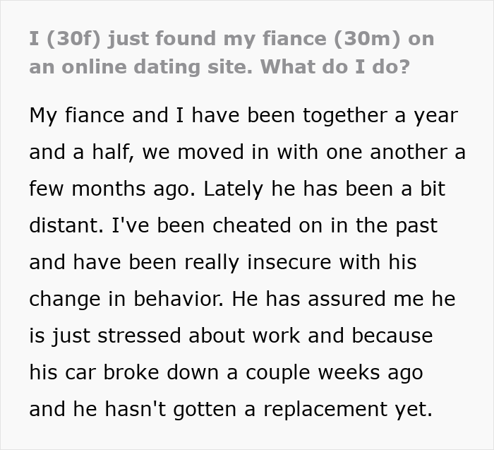 Woman Concerned As Fianc&eacute; Starts Acting Distant, Frantic After Finding Him On An Online Dating App