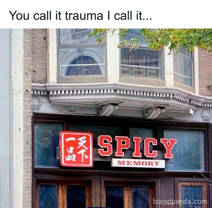 A restaurant named Spicy Memory, offering entertaining miscellaneous posts to read when bored at work.
