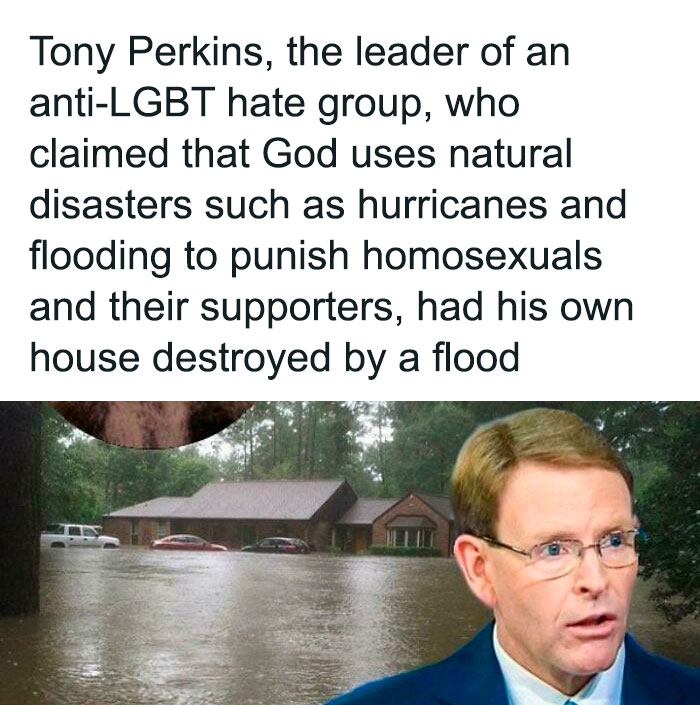 Leader of anti-LGBT group ironically loses house in flood disaster