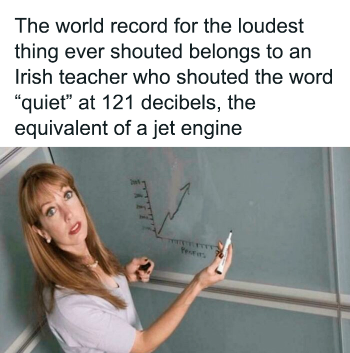 Irish teacher shouting quiet loudly with irony explained