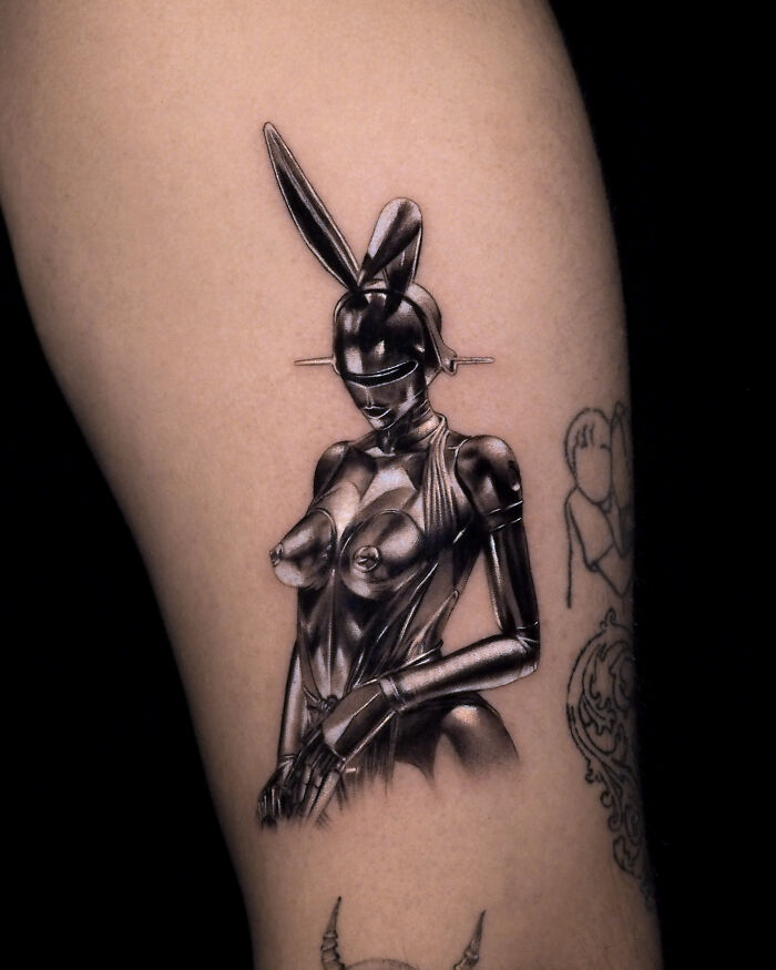 Chrome Cyborg With Rabbit Ears