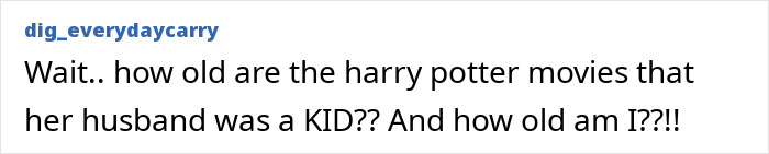 A comment on Margot Robbie's husband being in a Harry Potter movie as a kid. A comment on Margot Robbie's husband being in a Harry Potter movie as a kid.
