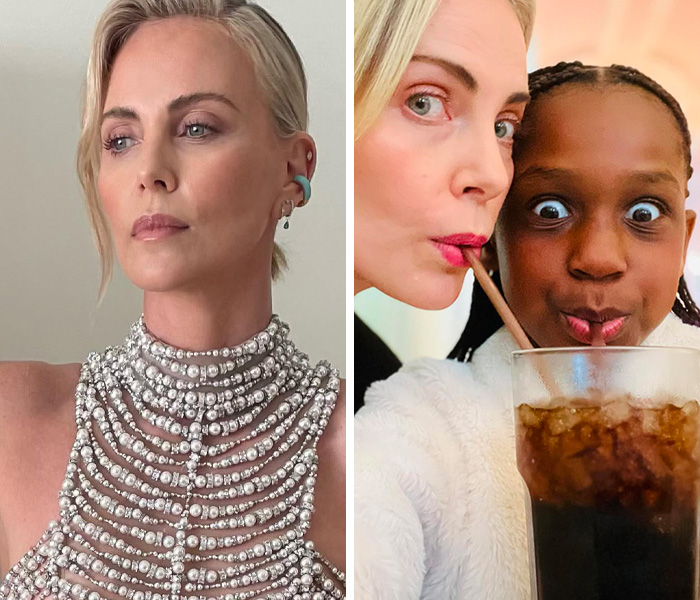 Couple posing at event highlighting stars raising transgender children