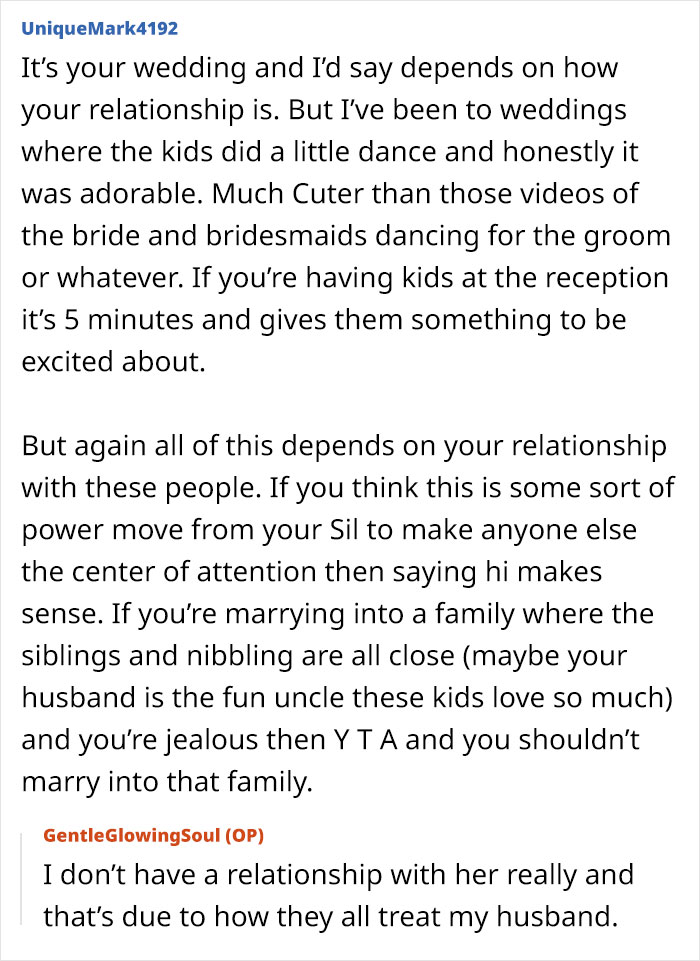 SIL Makes A Weird Demand For The Wedding: "Immediately Said No"