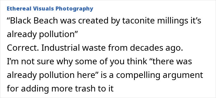 Photographer addresses pollution issues related to plastic petals on Black Beach.