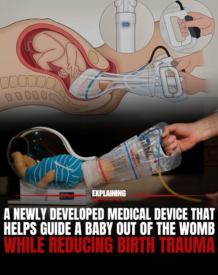 Medical device designed to guide baby out of womb reducing birth trauma